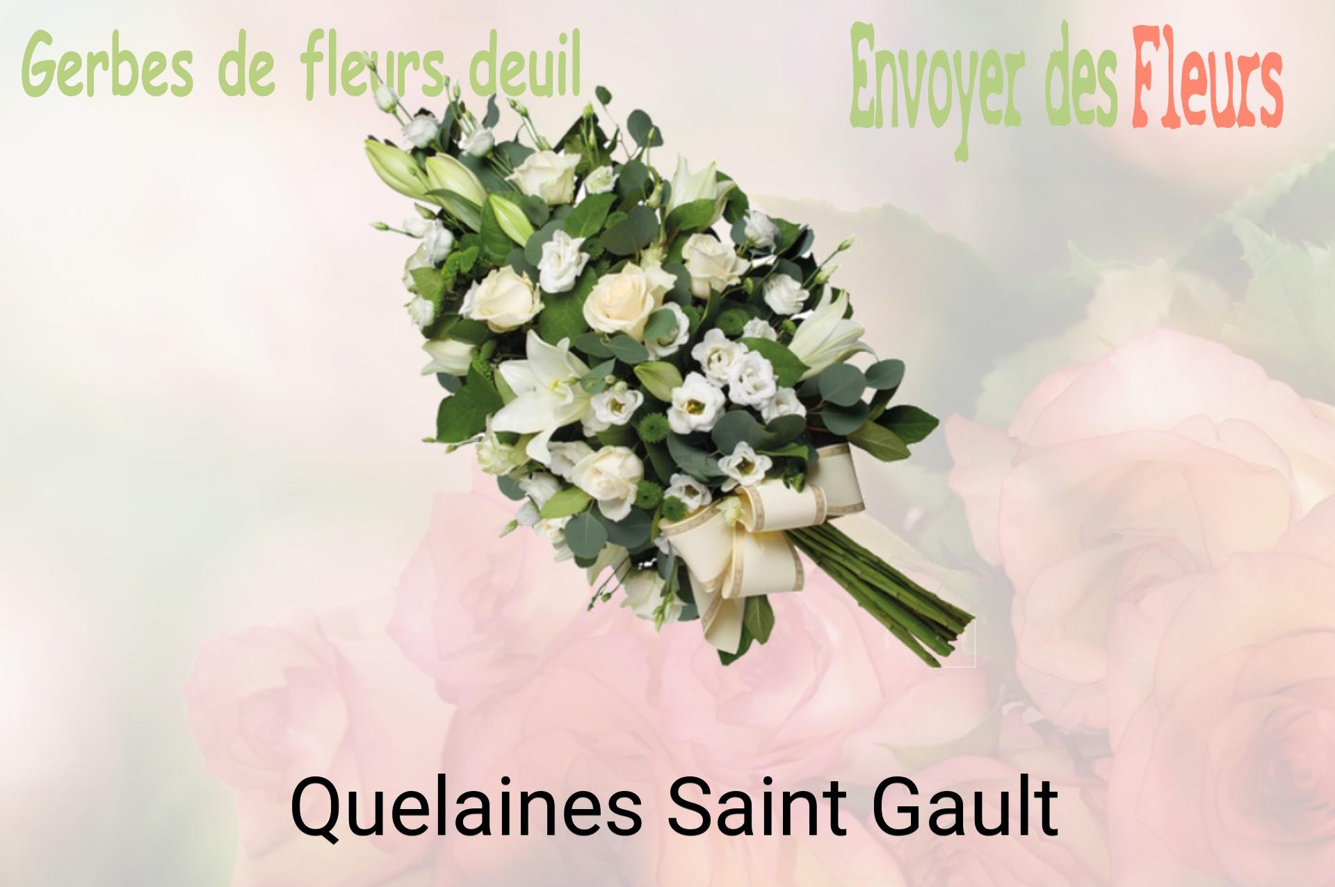 Gerbe de fleurs de deuil livrée à Quelaines-Saint-Gault